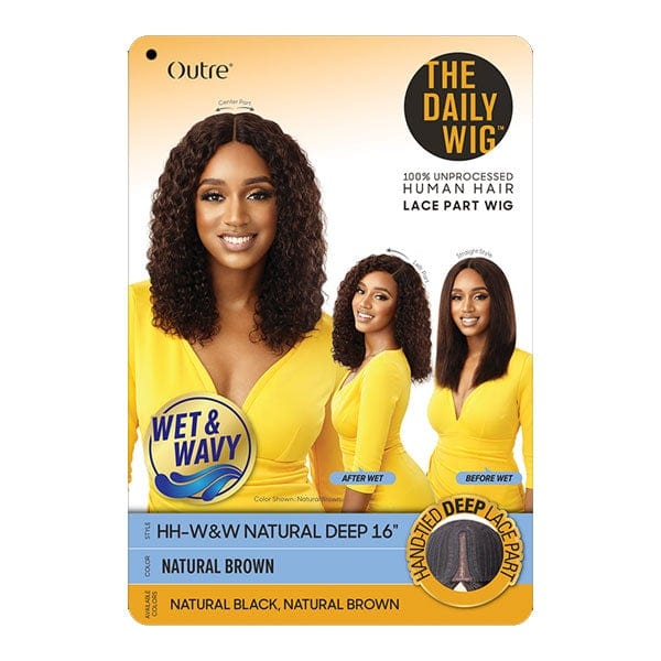 Outre The Daily Wig 100% Human Hair Wet & Wavy Wig - NATURAL DEEP 16" - Clearance - Image 6