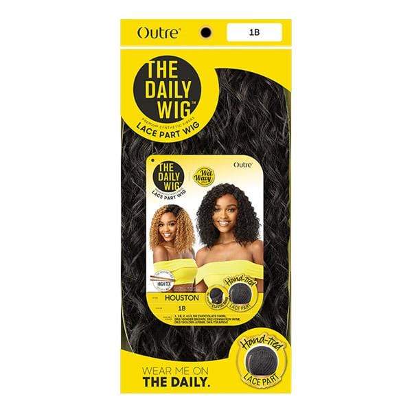 Outre The Daily Wig Synthetic Hair Wet & Wavy Lace Part Wig - HOUSTON - Image 5