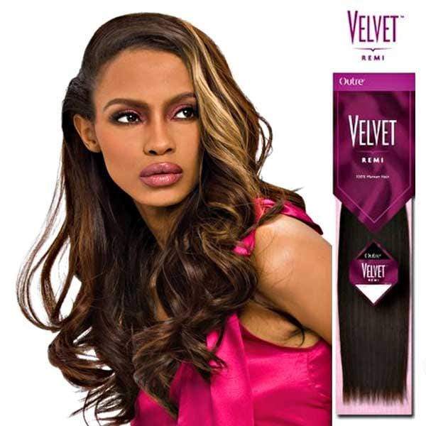 Outre Velvet Remi Yaki Human Hair Weave 10s"~20" - Image 3