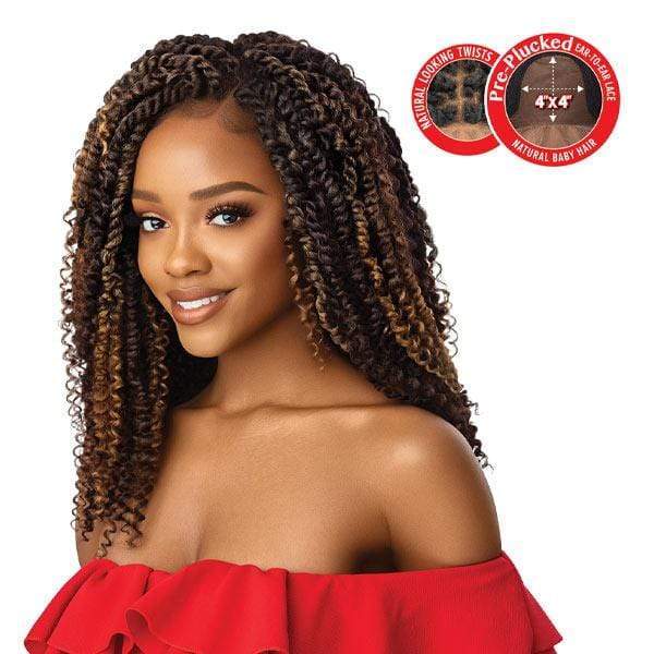 Outre X-Pression Twisted Up 4X4 Lace Front Wig - KINKY BOHO PASSION WATERWAVE 18" - Image 3