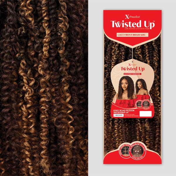 Outre X-Pression Twisted Up 4X4 Lace Front Wig - KINKY BOHO PASSION WATERWAVE 18" - Image 5