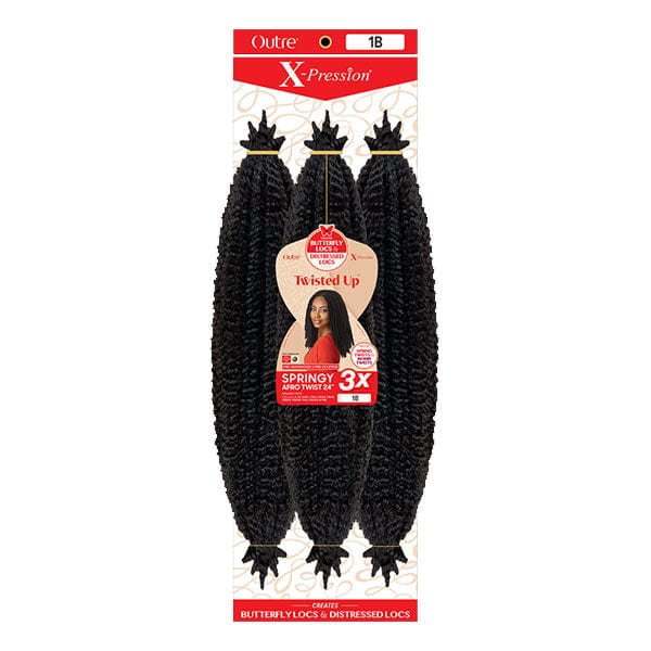 Outre X-Pression Twisted Up Crochet Braid - 3X SPRINGY AFRO TWIST 16"-24" - Image 3