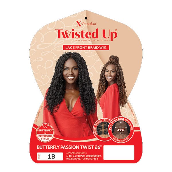 Outre X-Pression Twisted Up Lace Front Braid Wig - BUTTERFLY PASSION TWIST 26" - Image 5