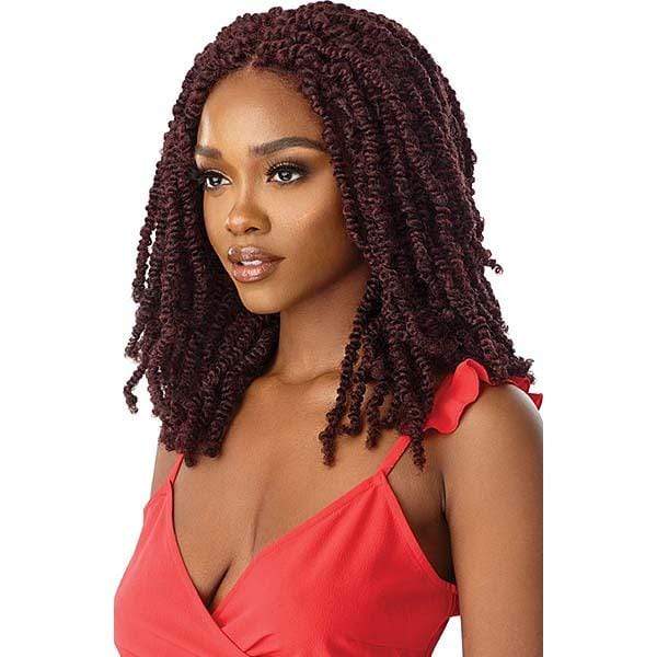 Outre X-Pression Twisted Up Synthetic Lace Front Braid Wig - WAVY BOMB TWIST 18" - Image 3