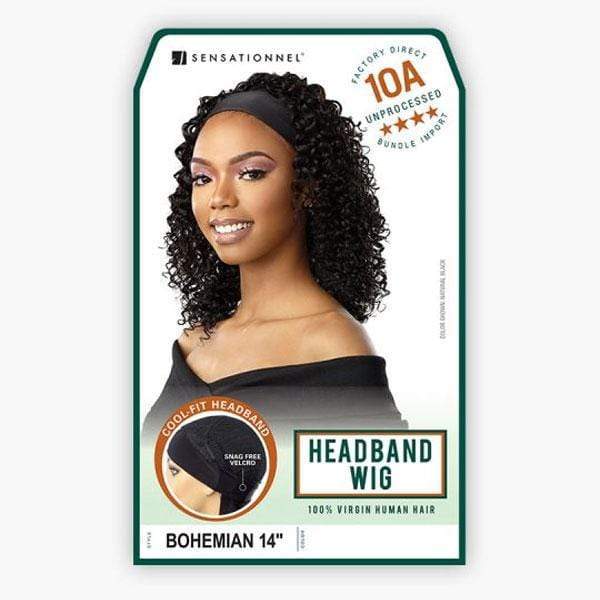 Sensationnel 100% Virgin Human Hair 10A Headband Wig - BOHEMIAN 14" - Image 5