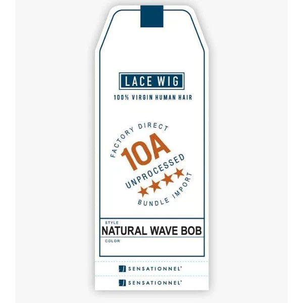 Sensationnel 100% Virgin Human Hair 10A Lace Front Wig - 10A NATURAL WAVE BOB - Image 5