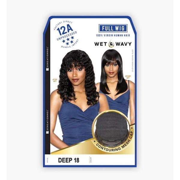 Sensationnel 100% Virgin Human Hair 12A Wet & Wavy Full Wig - DEEP 18" - Image 9