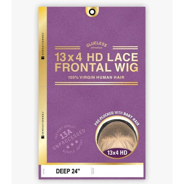 Sensationnel 100% Virgin Human Hair 13A 13X4 Frontal HD Lace Wig - DEEP 24"/28" - Image 6