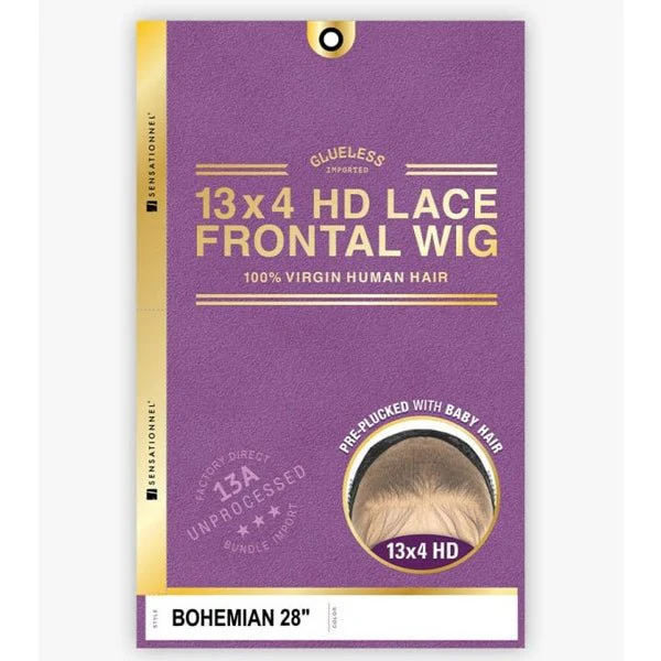 Sensationnel 100% Virgin Human Hair 13A 13X4 Frontal HD Lace Wig - BOHEMIAN 20"/28" - Image 5