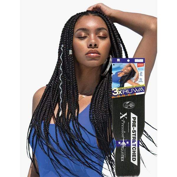 Sensationnel Synthetic Crochet Braid - 3X RUWA PRE-STRETCHED BRAID 24″ - (C) - Image 2