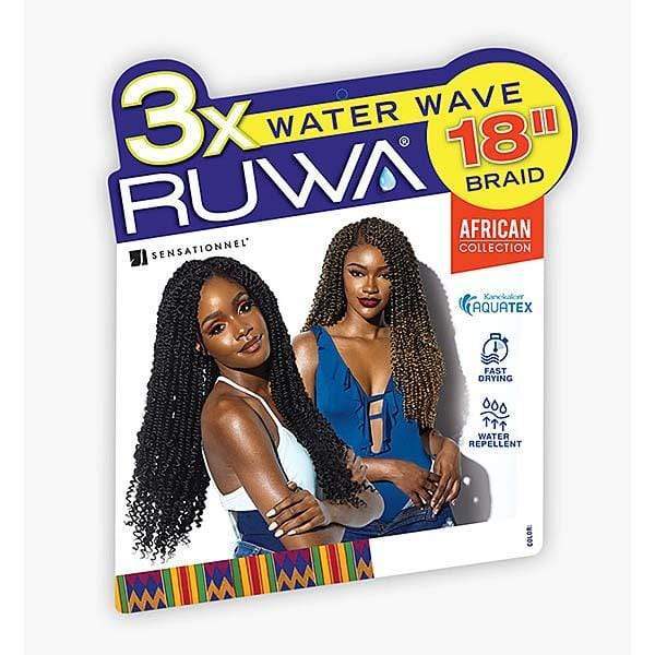 Sensationnel African Collection Aqua Tex Pre-Layered Crochet Braid - 3X RUWA WATER WAVE 18" - Image 5
