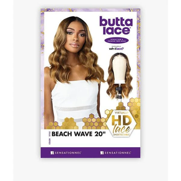 Sensationnel Butta Human Hair Blend Lace Front Wig - BEACH WAVE 20" - Image 5