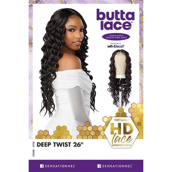 Sensationnel Butta Human Hair Blend Lace Front Wig - DEEP TWIST 26" - Image 6