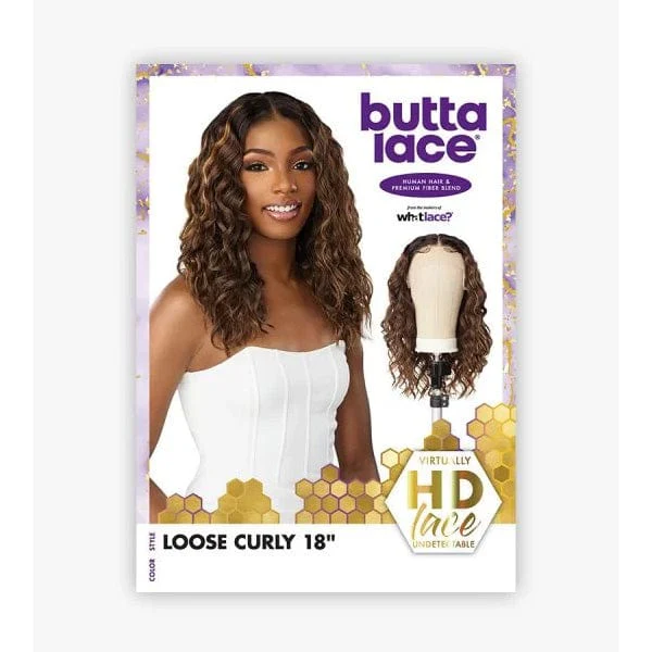 Sensationnel Butta Human Hair Blend Lace Front Wig - LOOSE CURLY 18" - Image 6