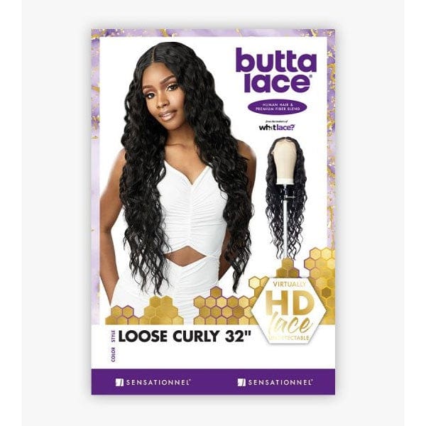 Sensationnel Butta Human Hair Blend Lace Front Wig - LOOSE CURLY 32" - Image 5
