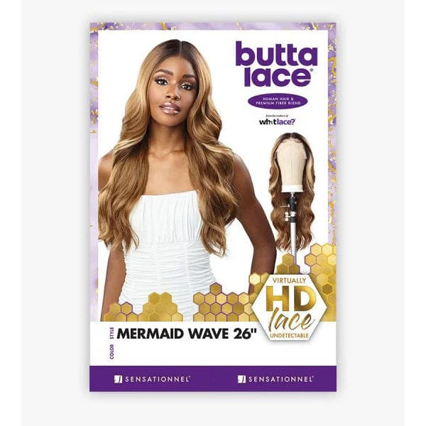 Sensationnel Butta Human Hair Blend Lace Front Wig - MERMAID WAVE 26" - Image 5