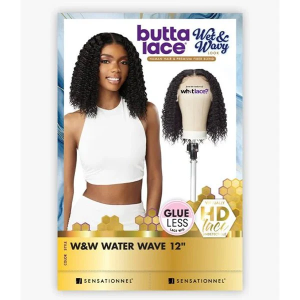 Sensationnel Butta Human Hair Blend Wet & Wavy Lace Front Wig - WATER WAVE 12" - Image 5