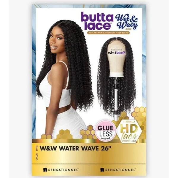 Sensationnel Butta Human Hair Blend Wet & Wavy Lace Front Wig - WATER WAVE 26" - Image 5