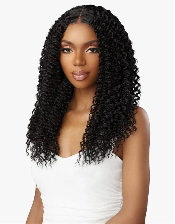 Sensationnel Butta Lace Human Hair Blend Lace Front Wig - KINKY WATER WAVE 18″ - Image 2