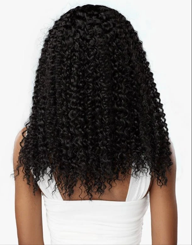 Sensationnel Butta Lace Human Hair Blend Lace Front Wig - KINKY WATER WAVE 18″ - Image 4