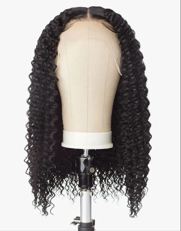 Sensationnel Butta Lace Human Hair Blend Lace Front Wig - KINKY WATER WAVE 18″ - Image 6