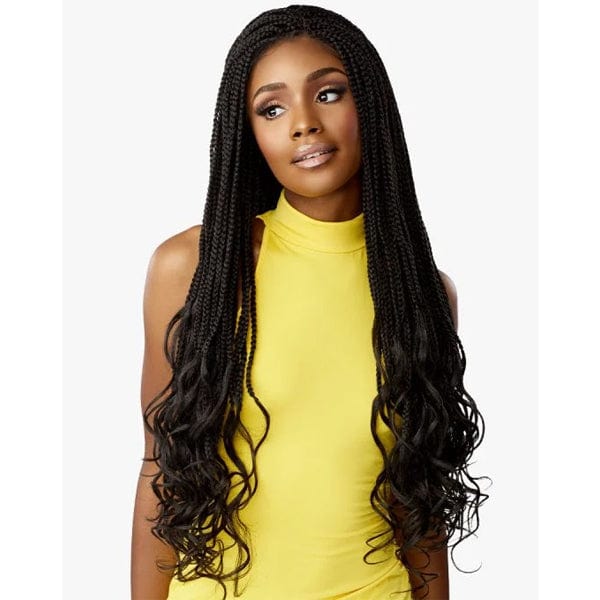 Sensationnel Cloud 9 4x4 Braid Lace Front Wig - BRAIDED BOX FRENCH CURL 30″ - Image 2