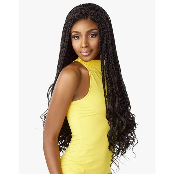 Sensationnel Cloud 9 4x4 Braid Lace Front Wig - BRAIDED BOX FRENCH CURL 30″ - Image 4