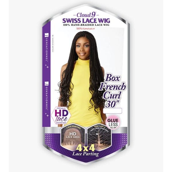 Sensationnel Cloud 9 4x4 Braid Lace Front Wig - BRAIDED BOX FRENCH CURL 30″ - Image 7