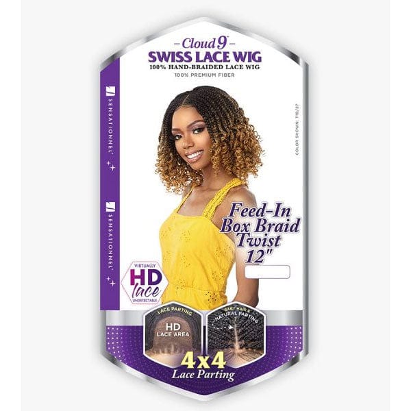 Sensationnel Cloud 9 4x4 Braid Lace Front Wig - FEED IN BOX BRAID TWIST 12" - Image 8