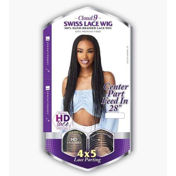 Sensationnel Cloud 9 4x5 Braid Lace Front Wig - CENTER PART FEED IN 28" - Image 5