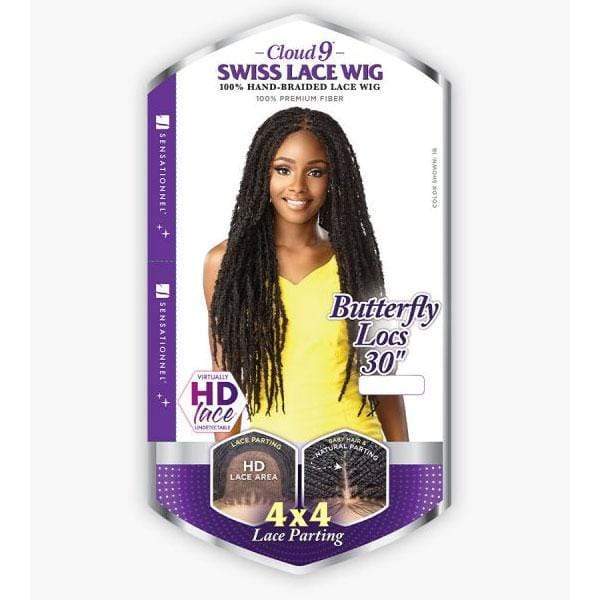 Sensationnel Cloud 9 Synthetic 4x4 Lace Parting Swiss Braid Lace Wig - BUTTERFLY LOCS 30" - Image 5
