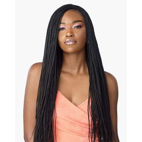 Sensationnel Cloud 9 Synthetic 4x4 Lace Parting Swiss Braid Lace Wig - MICRO BOX BRAID 28" - Image 2