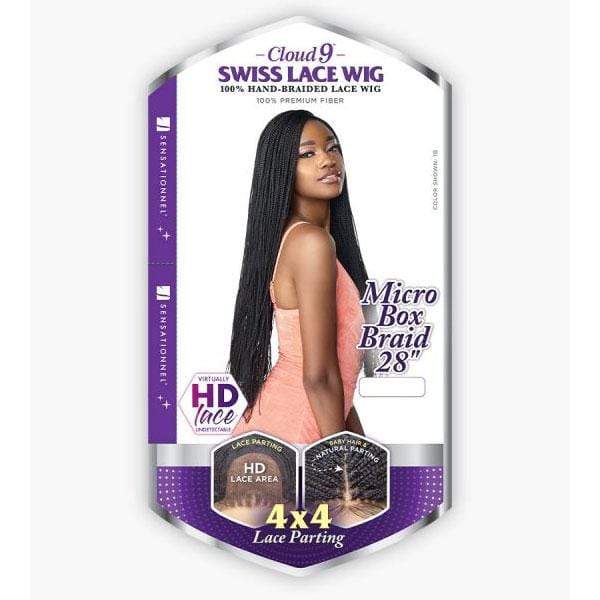 Sensationnel Cloud 9 Synthetic 4x4 Lace Parting Swiss Braid Lace Wig - MICRO BOX BRAID 28" - Image 4