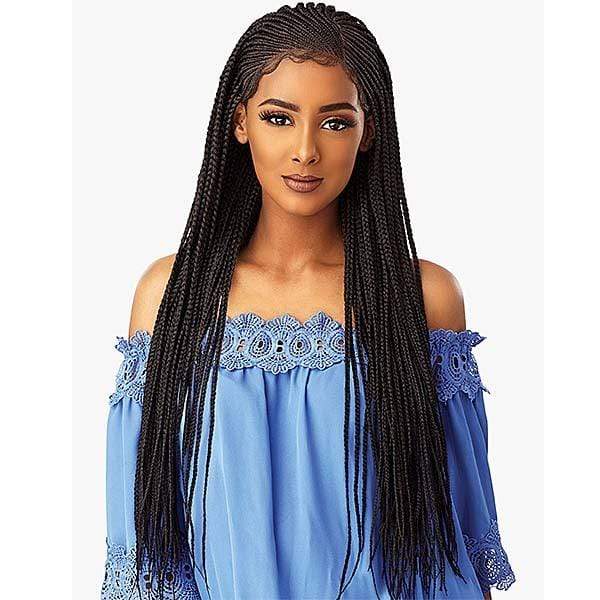 Sensationnel Cloud9 Hand Braided 13x5 Part Swiss Lace Wig - SIDE PART CORNROW - Clearance - Image 2
