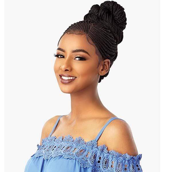 Sensationnel Cloud9 Hand Braided 13x5 Part Swiss Lace Wig - SIDE PART CORNROW - Clearance - Image 3