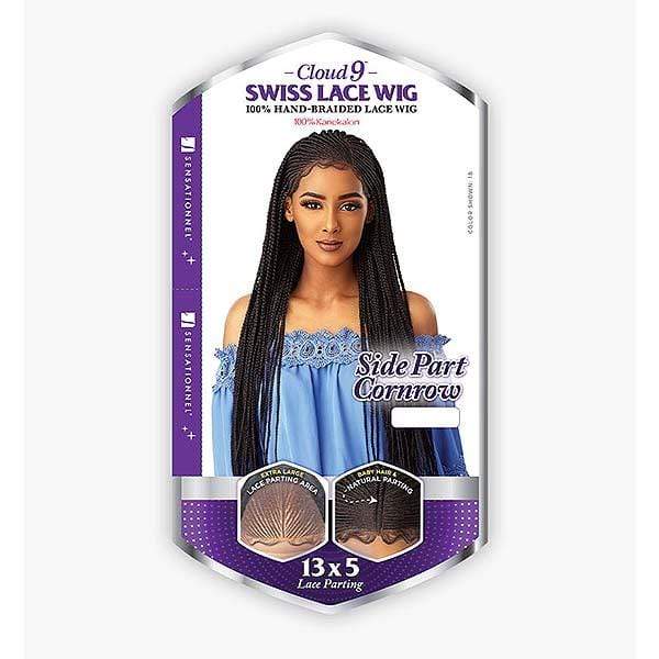 Sensationnel Cloud9 Hand Braided 13x5 Part Swiss Lace Wig - SIDE PART CORNROW - Clearance - Image 4