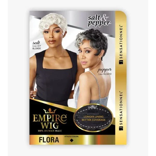 Sensationnel Empire Salt & Pepper 100% Human Hair Celebrity Series Wig - FLORA - Image 9