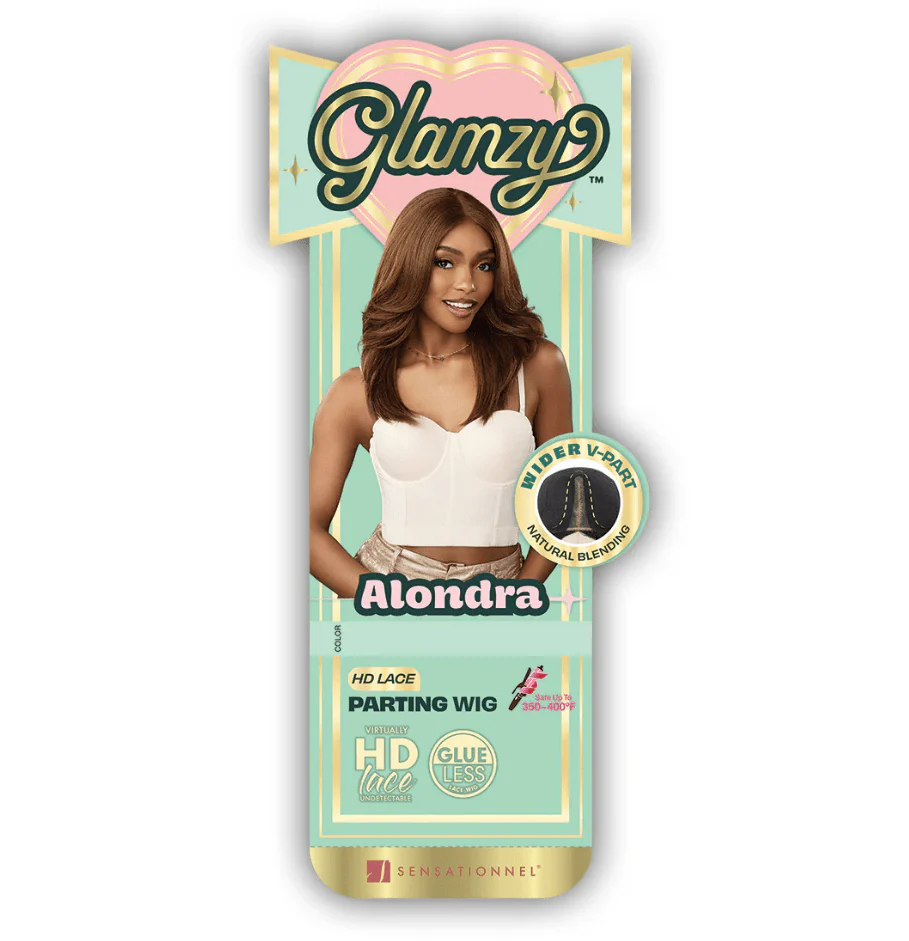 Sensationnel Glamzy Synthetic Hair Glueless HD Lace Parting Wig - Alondra - Image 5