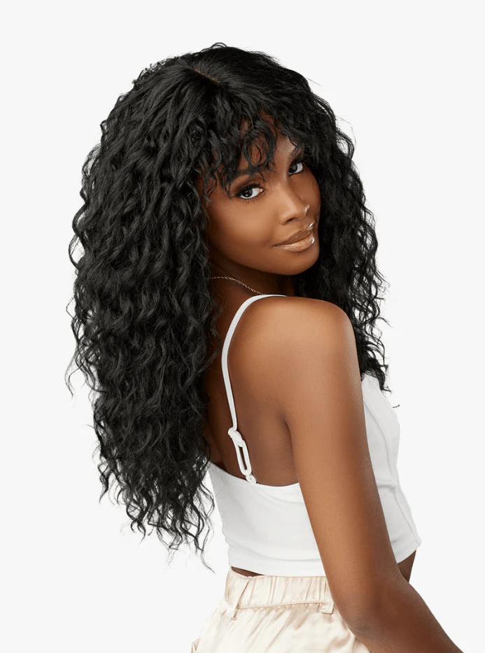 Sensationnel Glamzy Synthetic Hair Glueless HD Lace Parting Wig - Misty - Image 3