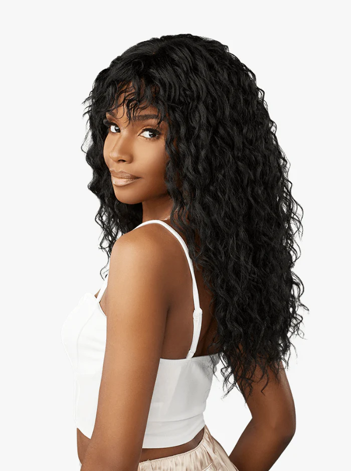 Sensationnel Glamzy Synthetic Hair Glueless HD Lace Parting Wig - Misty - Image 4