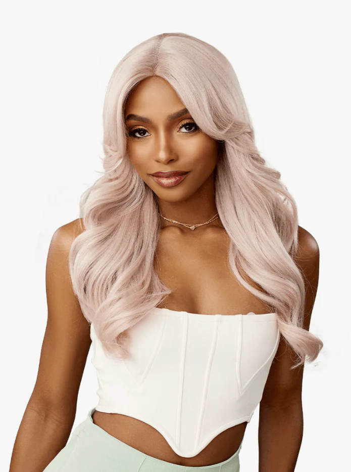 Sensationnel Glamzy Synthetic Hair Glueless HD Lace Parting Wig - CELESTIA - Image 4