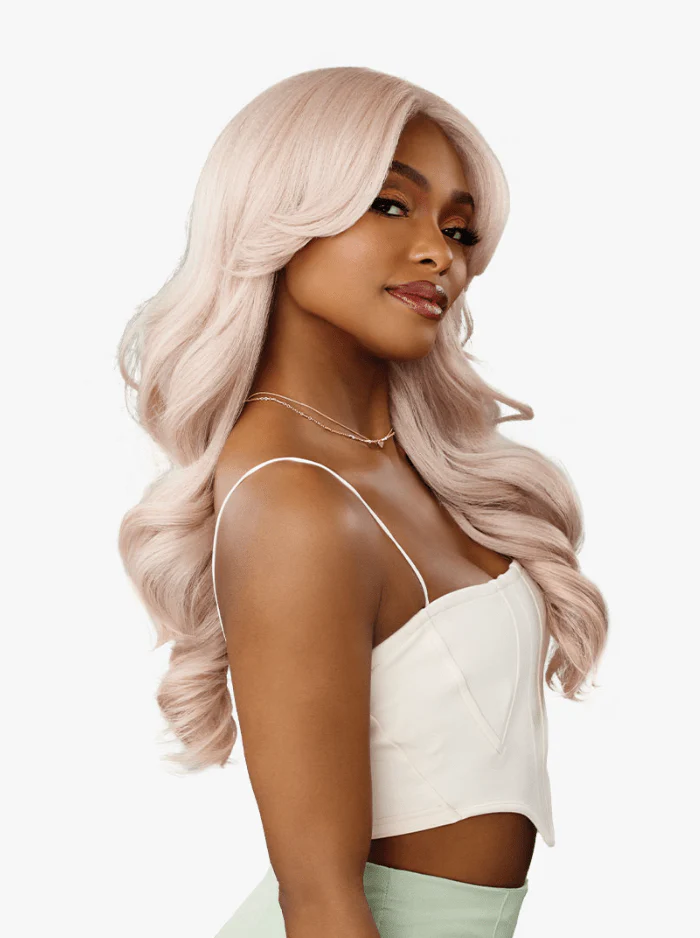 Sensationnel Glamzy Synthetic Hair Glueless HD Lace Parting Wig - CELESTIA - Image 5