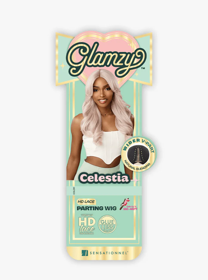 Sensationnel Glamzy Synthetic Hair Glueless HD Lace Parting Wig - CELESTIA - Image 7