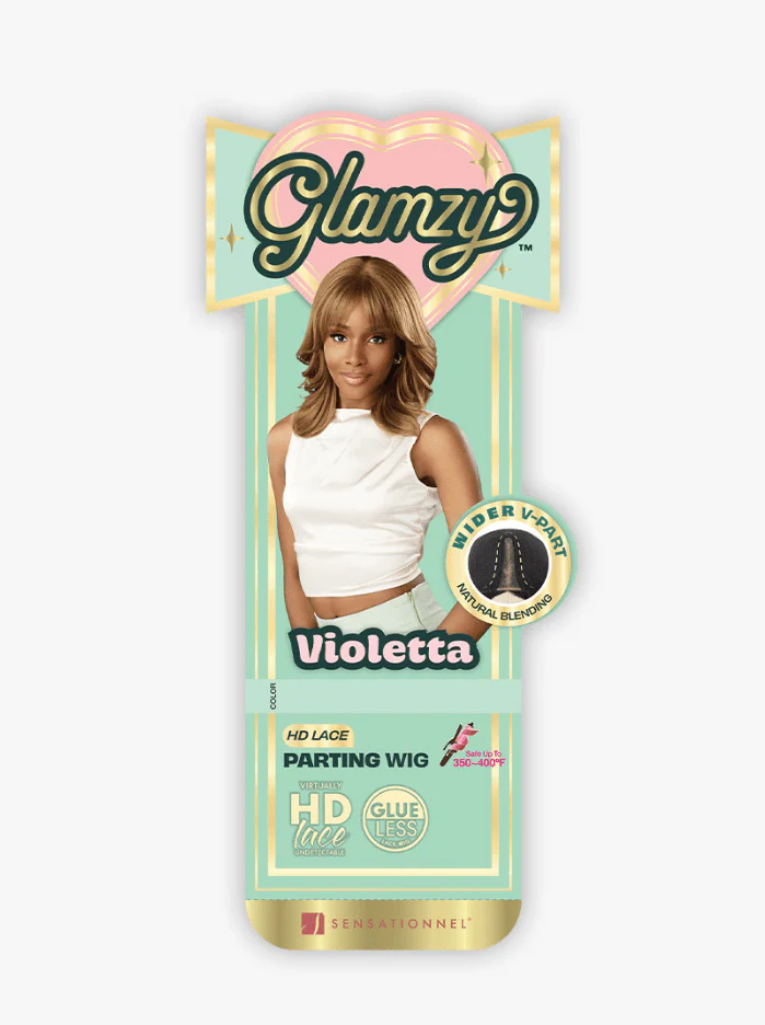 Sensationnel Glamzy Synthetic Hair Glueless HD Lace Parting Wig - VIOLETTA - Image 7