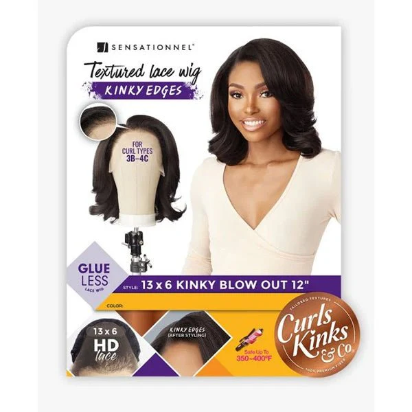 Sensationnel Kinky Edges Kinks & Co 13x6 HD Lace Front Wig - 13x6 KINKY BLOW OUT 12" - Image 7