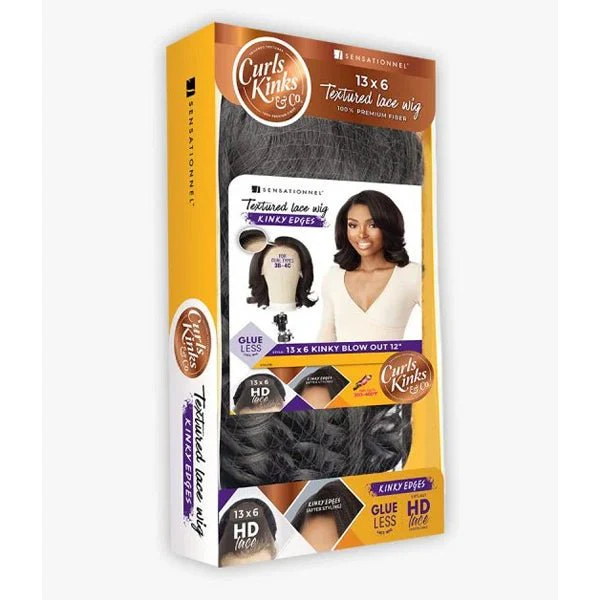 Sensationnel Kinky Edges Kinks & Co 13x6 HD Lace Front Wig - 13x6 KINKY BLOW OUT 12" - Image 8
