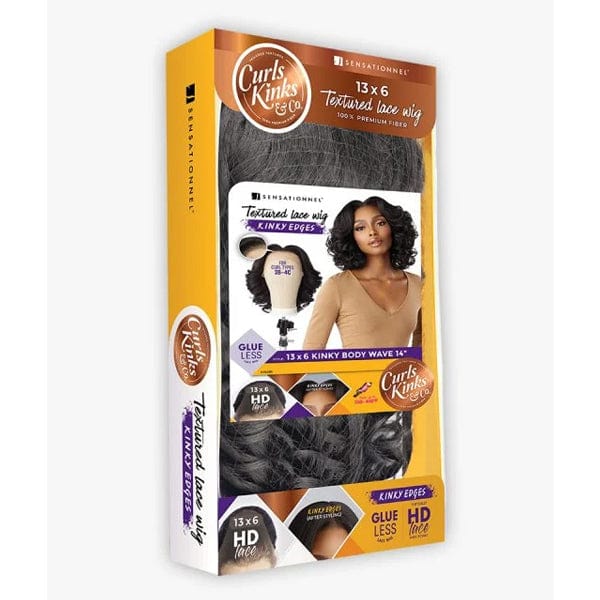 Sensationnel Kinky Edges Kinks & Co 13x6 HD Lace Front Wig - 13x6 KINKY BODY WAVE 14" - Image 6