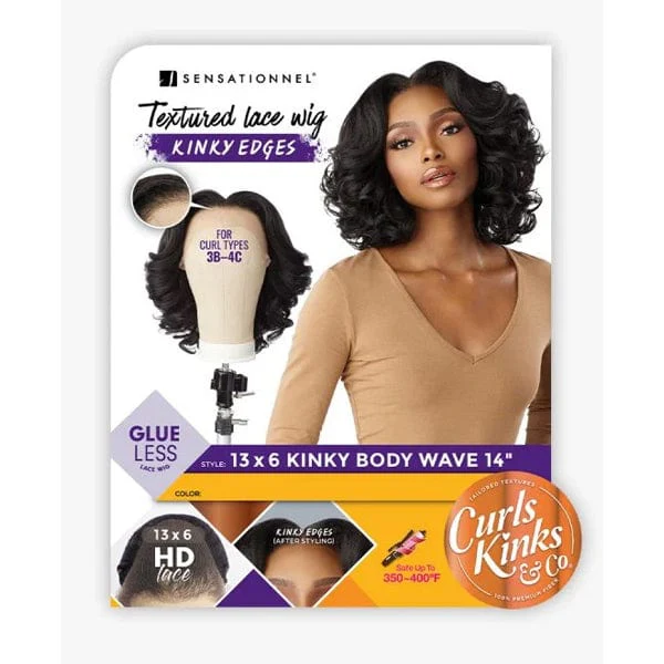 Sensationnel Kinky Edges Kinks & Co 13x6 HD Lace Front Wig - 13x6 KINKY BODY WAVE 14" - Image 7