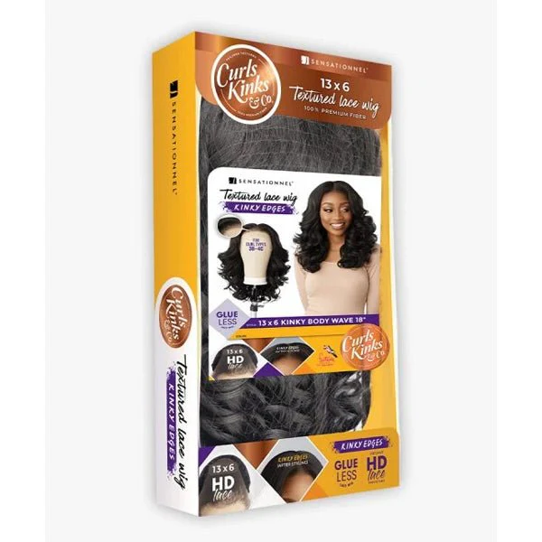 Sensationnel Kinky Edges Kinks & Co 13x6 HD Lace Front Wig - 13x6 KINKY BODY WAVE 18" - Image 7