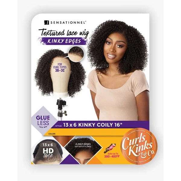 Sensationnel Kinky Edges Kinks & Co 13x6 HD Lace Front Wig - 13x6 KINKY COILY 16″ - Image 5